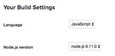 Node version six or greater