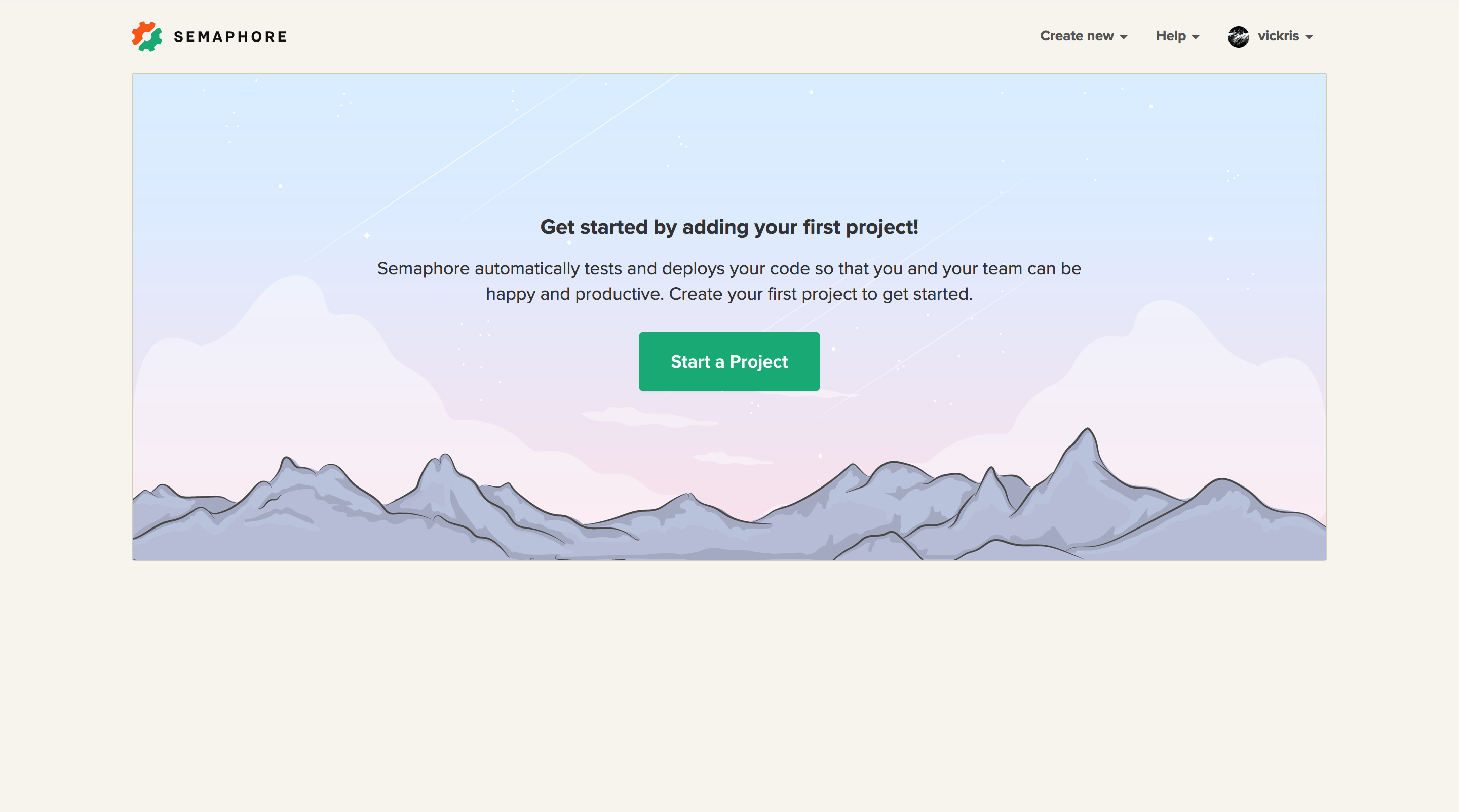Add new Project Screen