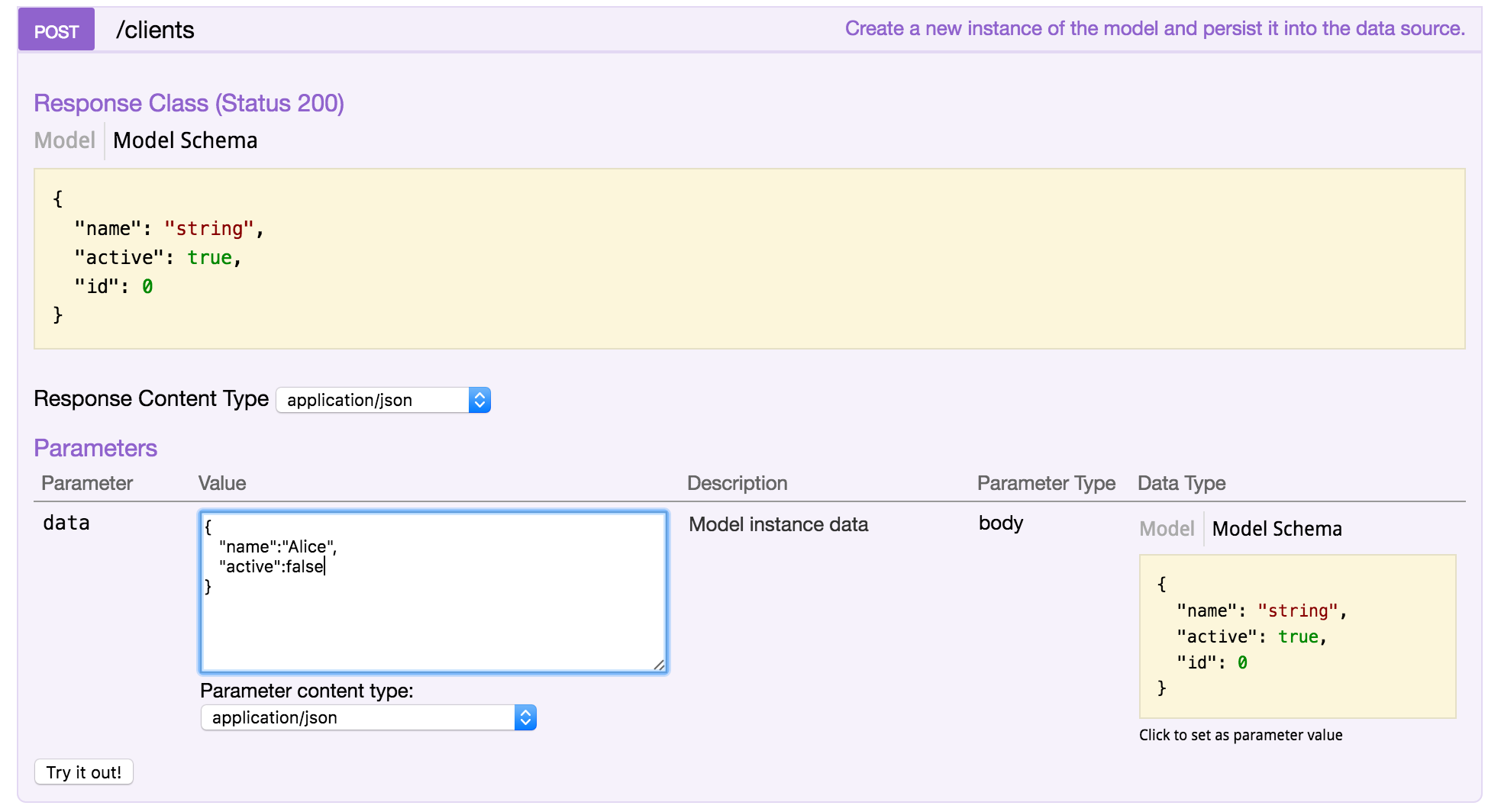 LoopBack Explorer